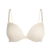 SKIMS ULTIMATE RHINESTONE TEARDROP PUSH-UP BRA | ECRU