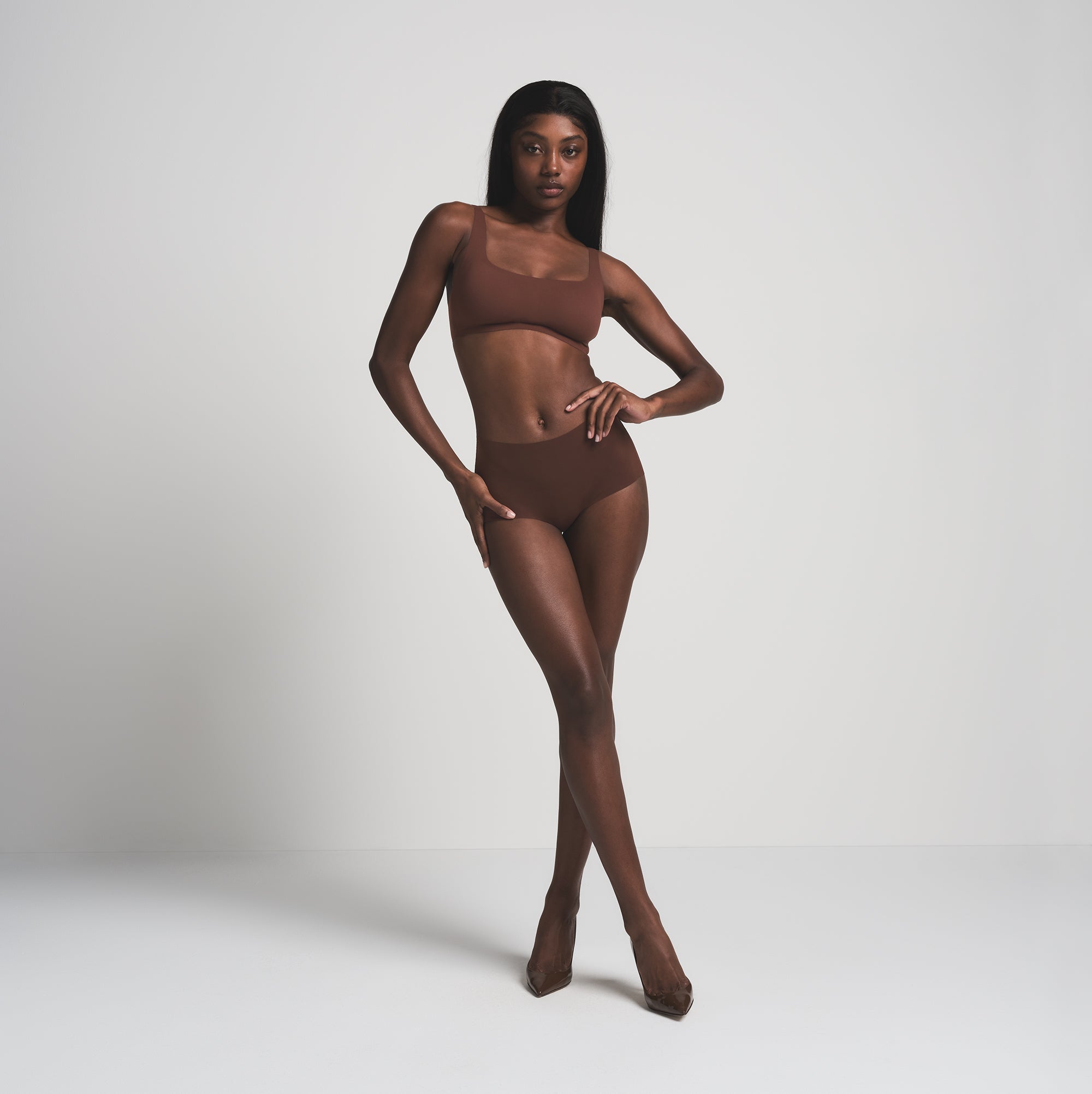 NAKED SCOOP BRALETTE | COCOA
