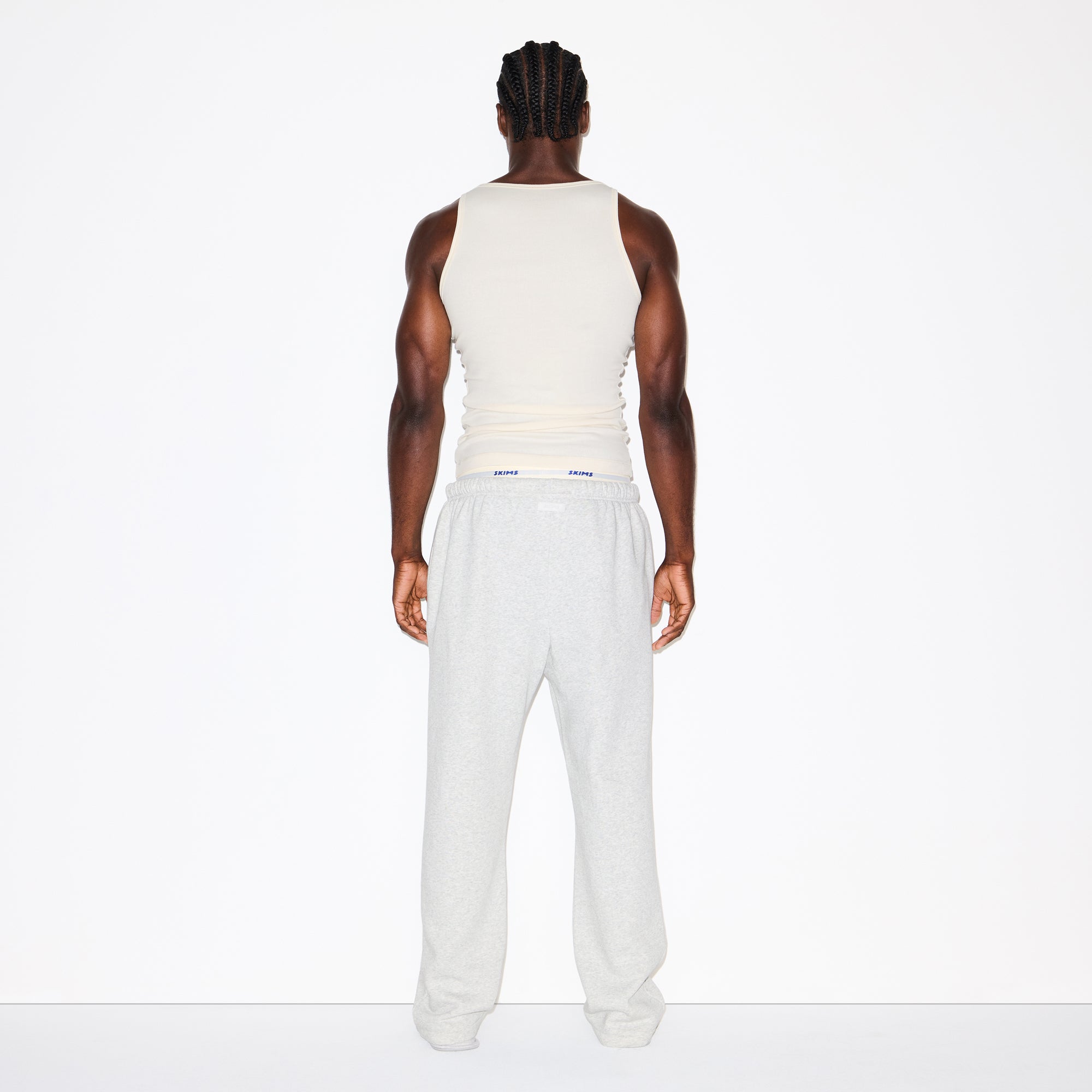 FLEECE LOUNGE MENS CLASSIC STRAIGHT LEG PANT | LIGHT HEATHER GREY