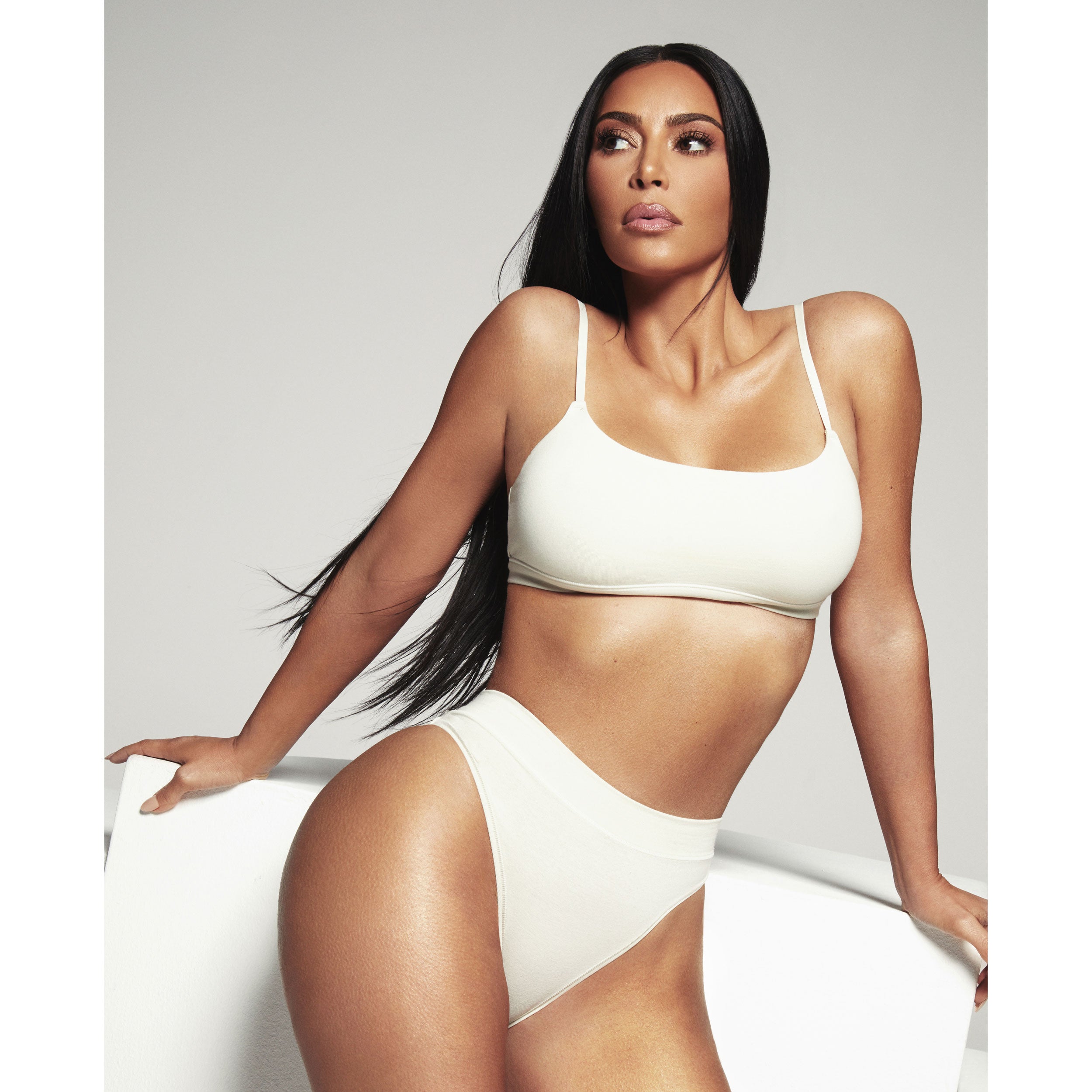 COTTON JERSEY SCOOP BRALETTE | MINERAL