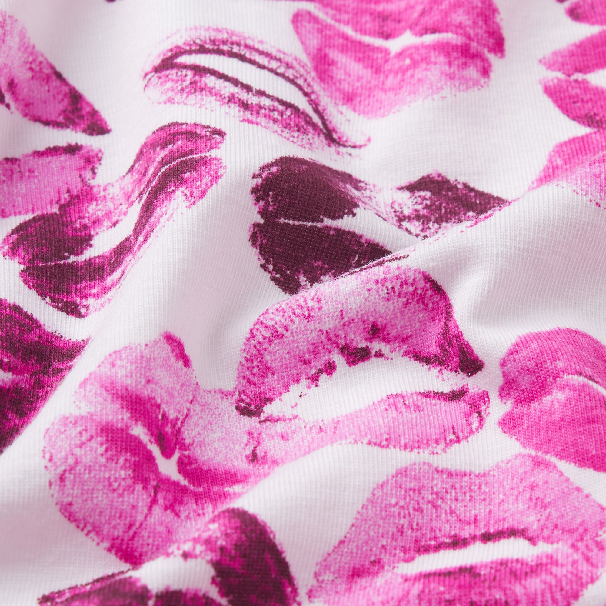 LIGHTWEIGHT COTTON LACE THONG | PINK ALLOVER LIPSTICK