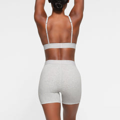 COTTON RIB BOXER | LIGHT HEATHER GREY