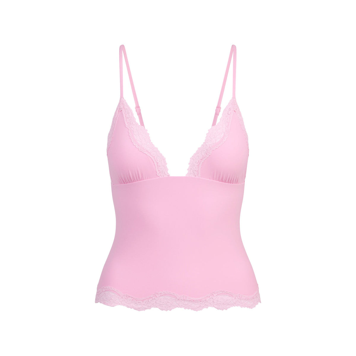 FITS EVERYBODY LACE TRIANGLE CAMI | BUBBLE GUM TONAL
