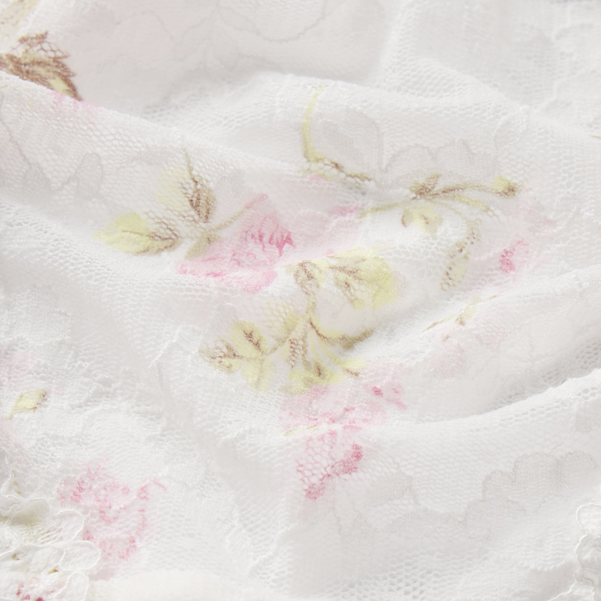 STRETCH LACE BOY SHORT | SNOW VINTAGE FLORAL PRINT