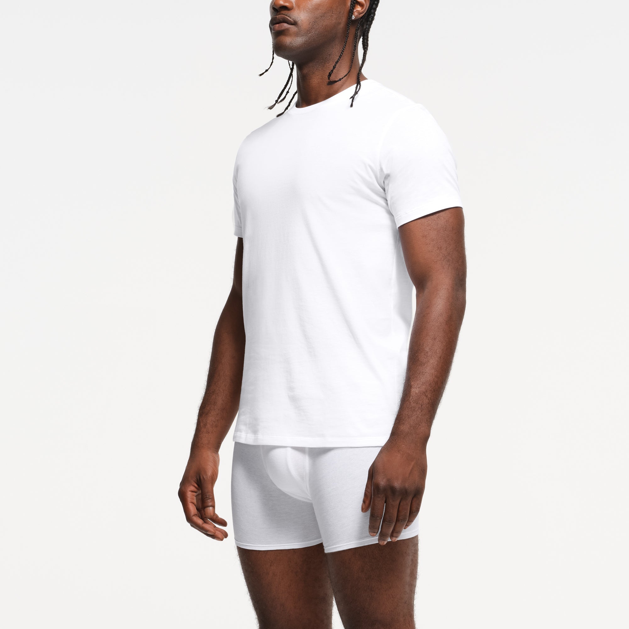 SKIMS BASICS MENS LIGHTWEIGHT T-SHIRT 3-PACK | CHALK